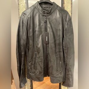 Diesel leather biker jacket. NWT.